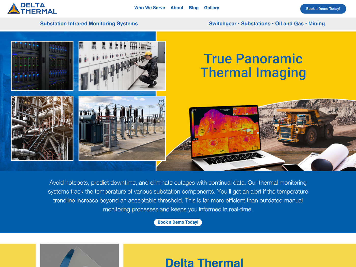Delta Thermal website screenshot