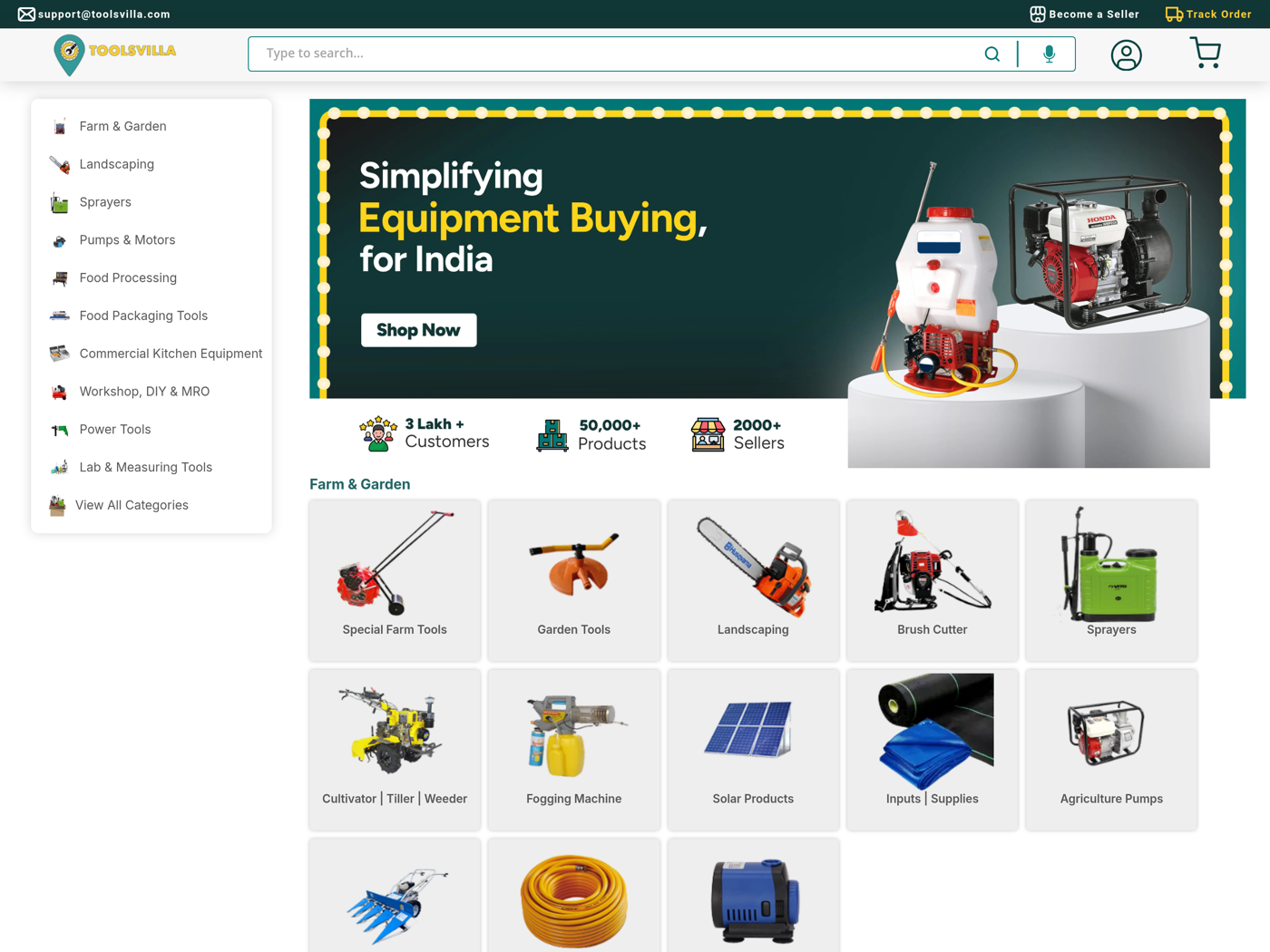 Toolsvilla website screenshot